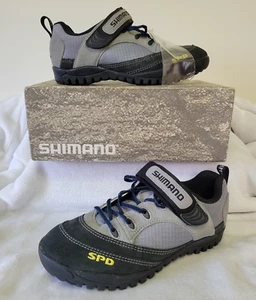 Scarpe ciclismo Shimano SPD SH-M037W nero grigio scamosciato donna taglia 7,5 nuove con scatola - Foto 1 di 13