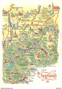 AK Vogtland 4 Landkarte-Reliefkarte-Orientierungskarte (2763) - Bild 1 von 2