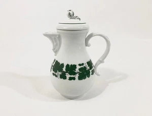 Meissen Full Green Vine Small Coffee Pot - Picture 1 of 10
