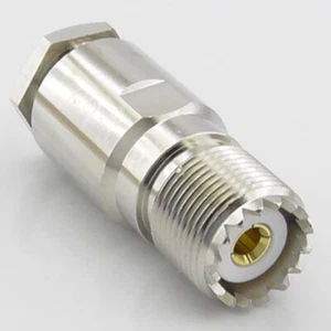SO239 UHF In-line Female Cable Socket for RG213 LMR400 Ecoflex 10 Pl259 Clamp - Picture 1 of 5