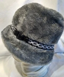Vintage United Hatters Cap & Millinery Workers Gray Faux Fur Hat Fedora USA - Picture 1 of 6