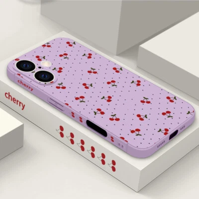 Shockproof Cute Cherry Case For iPhone 16 Pro Max 15 14 13 12 mini 11 XS 8 Cover - Image 1 of 4