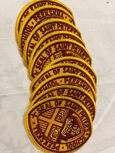 Lot of 10 Vintage Patches Seal of Saint Peters School Peekskill - Picture 1 of 3