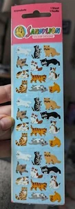 Raro adesivo vintage sigillato Sandylion piccolo micro mini gattini gatti leone sabbioso - Foto 1 di 6
