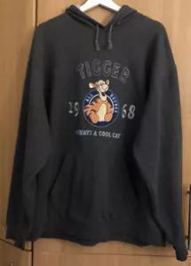 Disneyland Paris Hoodie Unisex XL Tigger 1968 Embroidered Vintage - Picture 1 of 6