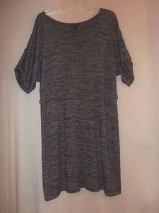 Vestido Vaina FOREVER Manga Corta Marrón/Trigo Mármol Tejido Con Cinturón - Talla PL - Imagen 1 de 10