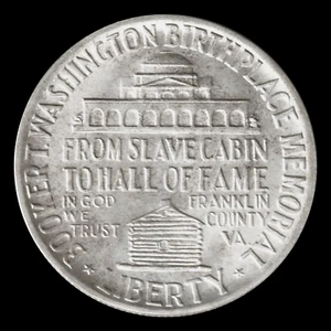 USA BOOKER T. WASHINGTON HALF DOLLAR 1946 SILVER BRIGHT UNC BU – FREE SHIPPING - Picture 1 of 2