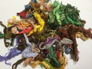 Big Lot of Vintage Multicolored Cotton Embroidery Floss Remnants 