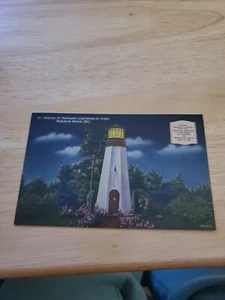 Postal DE Faro Helopen (réplica) por la noche en la playa de Rehoboth - Imagen 1 de 2