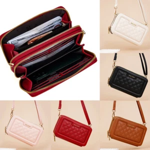 Crossbody Wallet Phone Pocket for Women Cash Coin Credit Card Purse Handbag - Picture 1 of 26