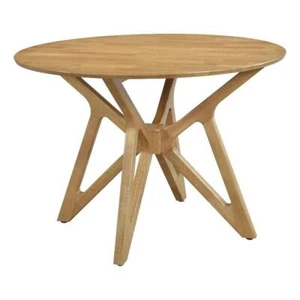 Pemberly Row Mid-Century Round Solid Wood Dining Table Light Walnut - Picture 1 of 7