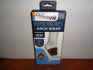 Copper Fit Plantar Fascia Arch Support Wrap Rapid Relief Sleeve Hot/Cold Therapy - Picture 1 of 6