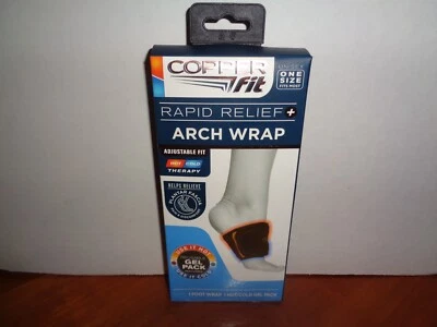Copper Fit Plantar Fascia Arch Support Wrap Rapid Relief Sleeve Hot/Cold Therapy - Image 1 of 4