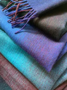 PAUL SMITH SOFT LUXURIOUS LAMBSWOOL SHADES OF BLUE SCARF BNWT made in England - Picture 1 of 12