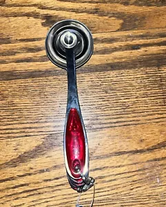 RSVP International Endurance Splash Measuring Spoons Set Red Acrylic Inset - Picture 1 of 4
