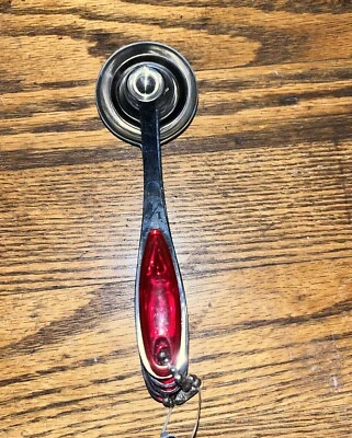 RSVP International Endurance Splash Measuring Spoons Set Red Acrylic Inset - Image 1 of 4