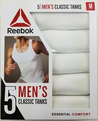 Camiseta sin mangas Reebok clásica de algodón para hombre - Paquete de 5 - Mediana  Foto 1 de 2