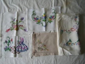 5 Antique embroidery needlework table-top items. - Picture 1 of 5
