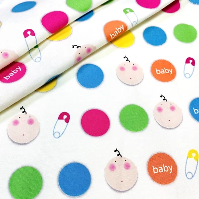 Polka Dot Fabric New Baby Victoria Hutto Quilting Treasures 43" Long x 44" Wide - Image 1 of 4