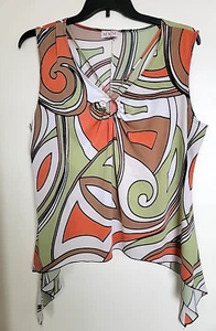 MKM Designs Sexy Colorful Asymmetrical Sleeveless Top tank Plus size 2X - Picture 1 of 4