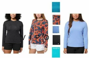 Hang Ten Women's Rash Guard Long Sleeve UPF 50+ Sizes XS S M L XXL - Picture 1 of 24