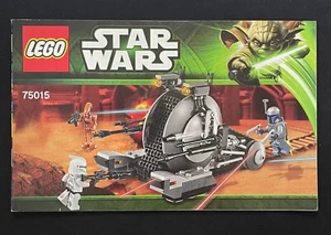 LEGO Star Wars Corporate Alliance Tank Droid 75015 solo manuale istruzioni - Foto 1 di 2