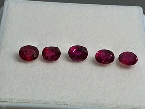 2.30 ct (LOT) VVS NATURAL HEATED THAI RUBY 4.0 X 5.0 MM Loose Gemstone. - Picture 1 of 9