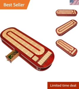 4 Schienen Holz Cribbage Holz Cribbage Brettspiel Set aus Bloodwood an... - Bild 1 von 9
