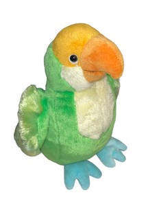 Ganz Webkinz Parakeet Parrot Plush Bird HM354 Green Yellow Blue NO Code 8"