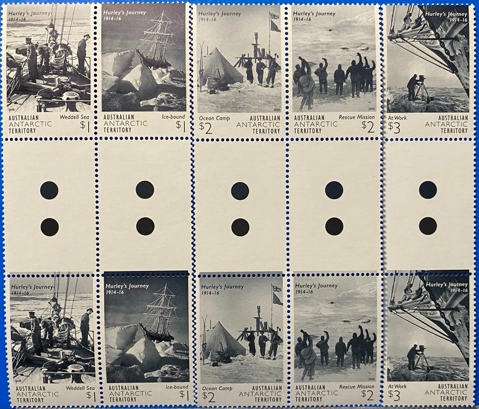 2016 AAT Hurley's Journey 1914-1916 - MUH Complete 2 Sets of 5 - Image 1 of 1