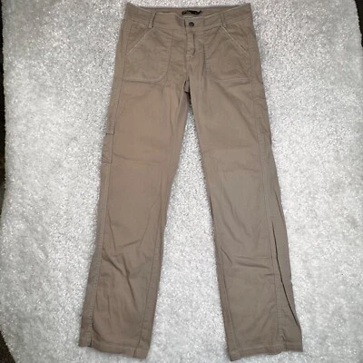 Prana Evie Organic Cotton Pants Khaki Tan Beige Womens 8 - Image 1 of 4