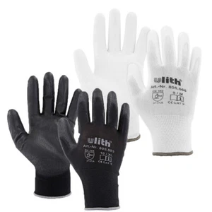 Arbeitshandschuhe Mechnaikerhandschuhe Montagehandschuhe schwarz/weiß Größe 7-11 - Imagen 1 de 5