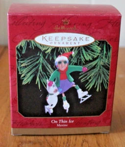 Hallmark SHOEBOX VTG Keepsake MAXINE & Floyd 1999 Ornament ON THIN ICE - Picture 1 of 5