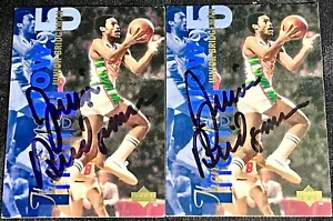 JUNIOR BRIDGEMAN Milwaukee Bucks signed 2 NBA basketball card Auto LOT Jet Ebony - Picture 1 of 2