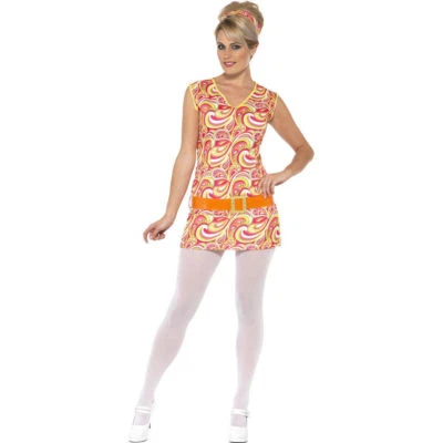 Disfraz Smiffy's Para Mujer Hippy Dama Años 70 Psicodélico Fiesta Halloween Foto 1 de 4