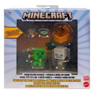 Mattel Mojang Minecraft Mob Head Minis CREEPER TARGET PRACTICE (HDV71) - Imagen 1 de 3