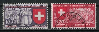SWITZERLAND:1939 SC#250-51 Used Red Cross m400 - Image 1 of 2
