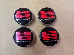 SALEEN FORD MUSTANG F150 S281 SR H302 WHEEL RIM CENTER CAPS SET OF 4x 2 1/4 INCH - Picture 1 of 7