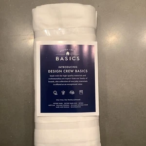 Pottery Barn Design Crew Basics Cotton & Linen White Tablecloth 70x90 #6741 - Picture 1 of 2