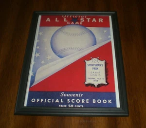 1948 ALL STAR GAME FRAMED PROGRAM COVER COLOR PRINT - Picture 1 of 1