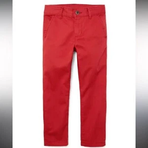 A Children’s Place boys size 8 pull on red dress chinos kakis - Picture 1 of 6