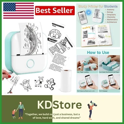 Mini Portable Thermal Sticker Printer - Inkless & Bluetooth for Quick Prints - Image 1 of 4