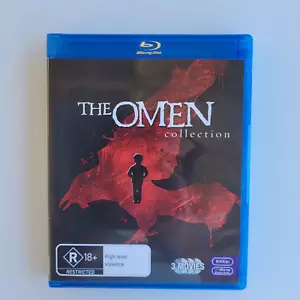 The Omen 1 2 3 The Collection - Region B Blu-Ray - Gregory Peck - Horror Movie - Picture 1 of 5