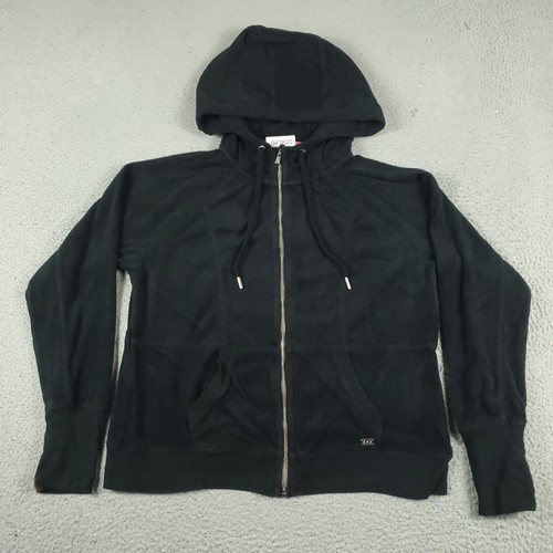 VETEMENTS Tommy Hilfiger maglione donna grande nero full zip felpa con cappuccio *