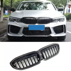 For 2019-2022 BMW 3-Series G20 G21 330i M340i Carbon Fiber Front Kidney Grille - Picture 1 of 7