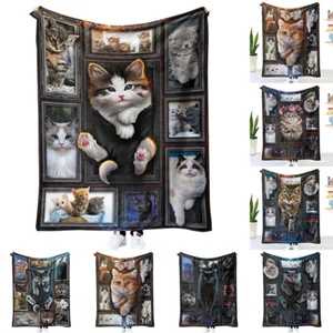 3D Cat Printed Series Sleeping Blanket, Sofa Bed Sheet, Air Conditioning Blanket - Picture 1 of 19