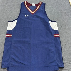 Nike Vintage 90s Basketball Jersey Mens Large Sleveless Top Swoosh Blue - Picture 1 of 10