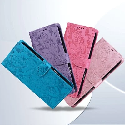 Leather Flower Wallet Phone Case For Motorola G54 G55 G60 G62 G71 G73 G84 G85 - Image 1 of 4