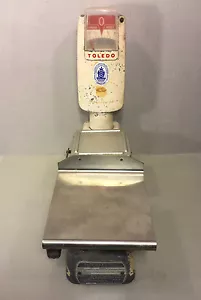 Vintage Toledo Speedweigh Waage 5 Pfund Kapazität Metallbasis Aluminium Pfannen - Bild 1 von 12