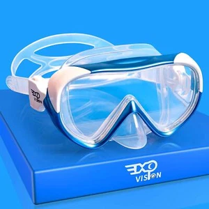 Kids Snorkel Swim Mask, Child Diving Mask Anti-Fog Swim Goggles (BLUE) - Picture 1 of 8